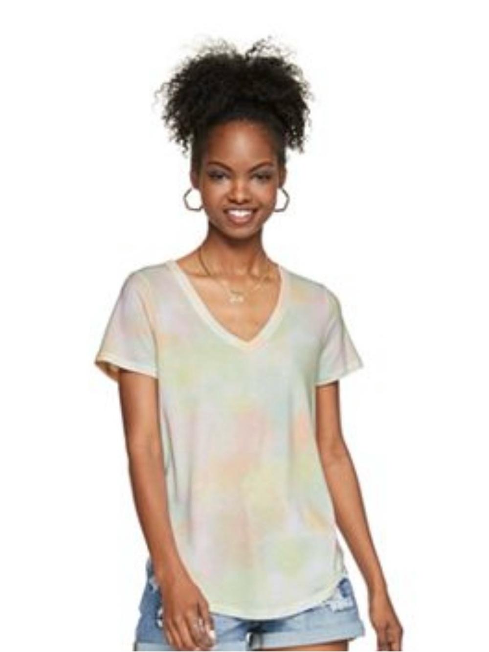 Juniors SO Favorite V-Neck Short Sleeve Tee Multicolor Never worn